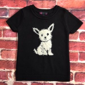 t/o Puppy Dog Black Sweater girls size 6
